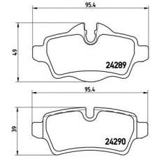 P 06 052X BREMBO Комплект гальмівних колодок дисковий гальм