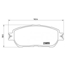 P 83 105 BREMBO КомплеК т гальмівних колодок, дискове гальмо