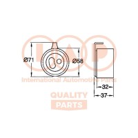 127-04030 IAP QUALITY PARTS Натяжний ролик ремінь ГРМ