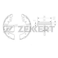 BK-4103 ZEKKERT Комплект гальмівних колодок