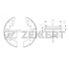 BK-4103 ZEKKERT Комплект гальмівних колодок