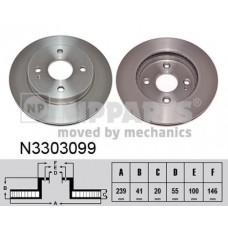 N3303099 NIPPARTS Гальмівний диск