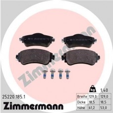 25220.185.1 ZIMMERMANN Комплект гальмівних колодок дисковий гальм