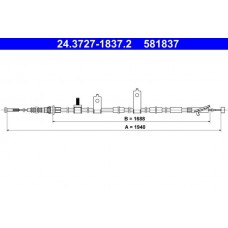24.3727-1837.2 ATE Тросик, cтояночный тормоз