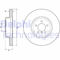 BG9158C DELPHI Гальмівний диск
