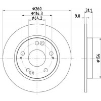 8DD 355 117-901 HELLA Гальмівний диск