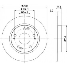 8DD 355 117-901 HELLA Гальмівний диск
