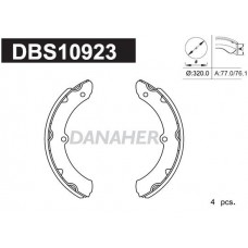 DBS10923 DANAHER Комплект гальмівних колодок