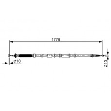 1 987 482 509 BOSCH Тросик, cтояночный тормоз