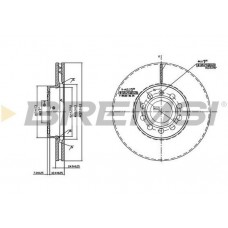 CD7218V BREMSI Гальмівний диск