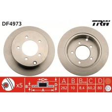 DF4973 TRW Гальмівний диск