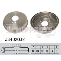 J3402032 NIPPARTS Гальмівний барабан