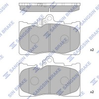 SP2302 Hi-Q Комплект гальмівних колодок дисковий гальм