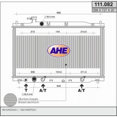 111.082 AHE Радіатор охолодження двигуна