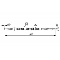 1 987 482 354 BOSCH Тросик, cтояночный тормоз