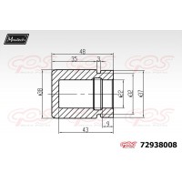 72938008 MAXTECH Поршень корпус скоби гальма