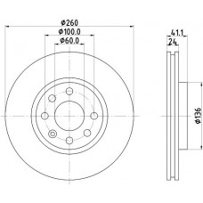 8DD 355 108-271 HELLA Гальмівний диск