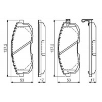 0 986 494 546 BOSCH Комплект гальмівних колодок дисковий гальм