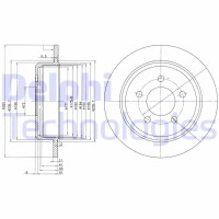 BG3073 DELPHI Гальмівний диск