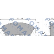 FO 633881 FOMAR Friction Комплект гальмівних колодок дисковий гальм