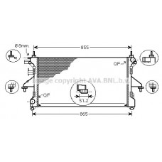 PEA2308 AVA QUALITY COOLING Радіатор охолодження двигуна