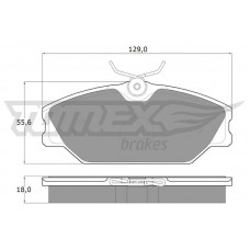 TX 10-761 TOMEX Brakes Комплект гальмівних колодок дисковий гальм
