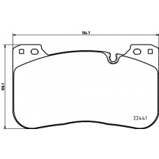 8DB 355 025-991 HELLA Комплект гальмівних колодок дисковий гальм
