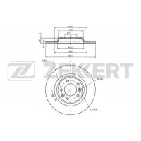 BS-5039 ZEKKERT Гальмівний диск