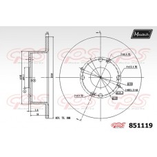 851119 MAXTECH Гальмівний диск