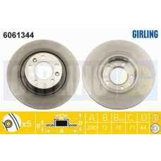 6061344 GIRLING Гальмівний диск