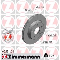 100.1211.20 ZIMMERMANN Гальмівний диск