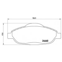 P 61 101 BREMBO Комплект гальмівних колодок дисковий гальм