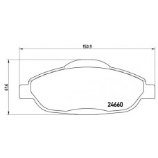 P 61 101X BREMBO Комплект гальмівних колодок дисковий гальм