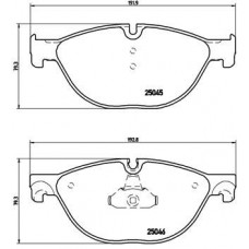 P 06 076 BREMBO Комплект гальмівних колодок дисковий гальм