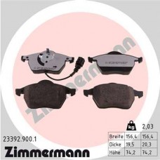 23392.900.1 ZIMMERMANN КомплеК т гальмівних колодок, дискове гальмо
