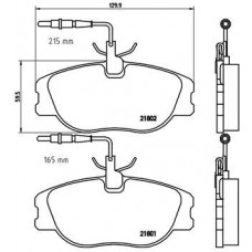 P 23 061 BREMBO Комплект гальмівних колодок дисковий гальм