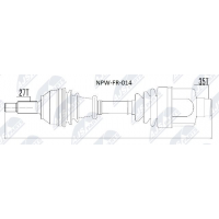 NPW-FR-014 NTY Привідний вал