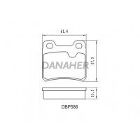 DBP586 DANAHER Комплект гальмівних колодок дисковий гальм