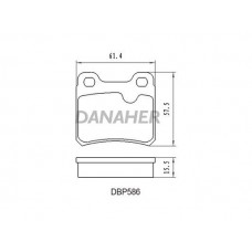 DBP586 DANAHER Комплект гальмівних колодок дисковий гальм