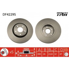 DF4229S TRW Гальмівний диск