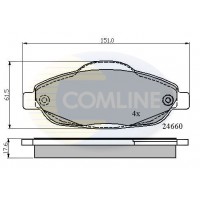 CBP01765 COMLINE КомплеК т гальмівних колодок, дискове гальмо