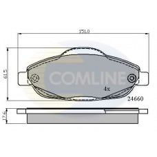 CBP01765 COMLINE КомплеК т гальмівних колодок, дискове гальмо