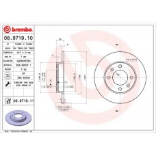 08.9719.10 BREMBO Гальмівний диск