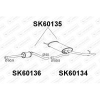 SK60135 VENEPORTE Глушник вихлопних газів кінцевий