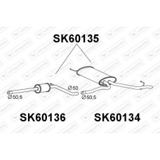 SK60135 VENEPORTE Глушник вихлопних газів кінцевий
