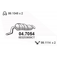 04.7054 ASSO Глушник вихлопних газів кінцевий