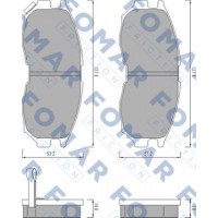 FO 479181 FOMAR Friction Комплект гальмівних колодок дисковий гальм