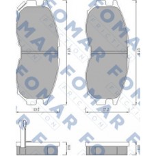 FO 479181 FOMAR Friction Комплект гальмівних колодок дисковий гальм