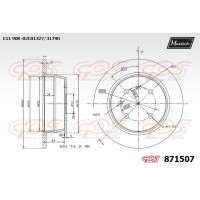 871507 MAXTECH Гальмівний диск