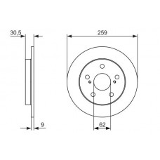 0 986 479 765 BOSCH Гальмівний диск